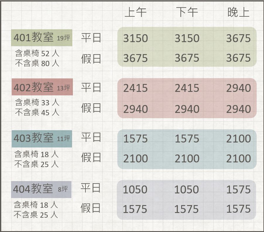 台中火車站場地租借-台中民族教室租借-費用-2