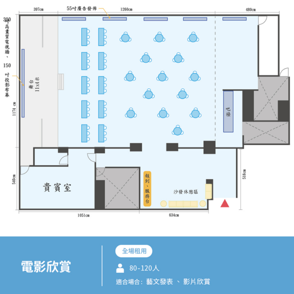 台北場地租借-台北南京教室-全場租借圖片